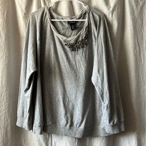Bundle3&Save- Grey Lane Bryant Embellished Collar Sweater 22/24